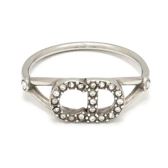 Dior Clair D Lune Clair de Lune Ring L White Crystal CD Signature - Picture 4 of 9
